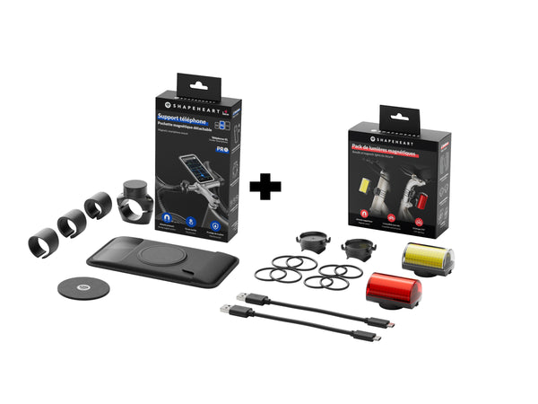 Kit para bicicleta (soporte + luces)