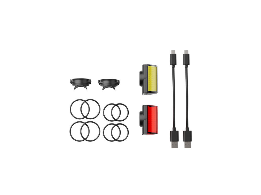 Contenido del paquete: Luces Shapeheart con fijación magnética y cable de carga incluidos.