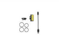 Contenido del paquete: Luz frontal LED Shapeheart, soporte elástico resistente y cable de carga incluidos.