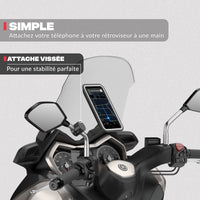 Soporte de teléfono para retrovisor de scooter y moto