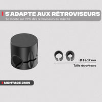 Soporte de teléfono para retrovisor de scooter y moto
