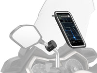 Soporte para teléfono en el espejo retrovisor del scooter