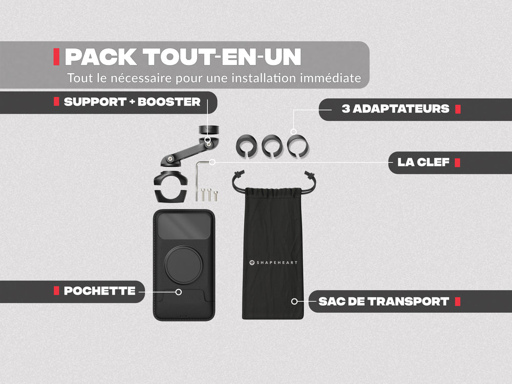 Soporte para teléfono para motocicleta PRO BOOST