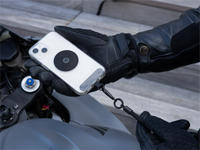 Kit completo de manillar de motocicleta Shapeheart Pro: descripción general de accesorios. El kit incluye soporte Pro, soporte antivibración, placa metálica y correa de seguridad.