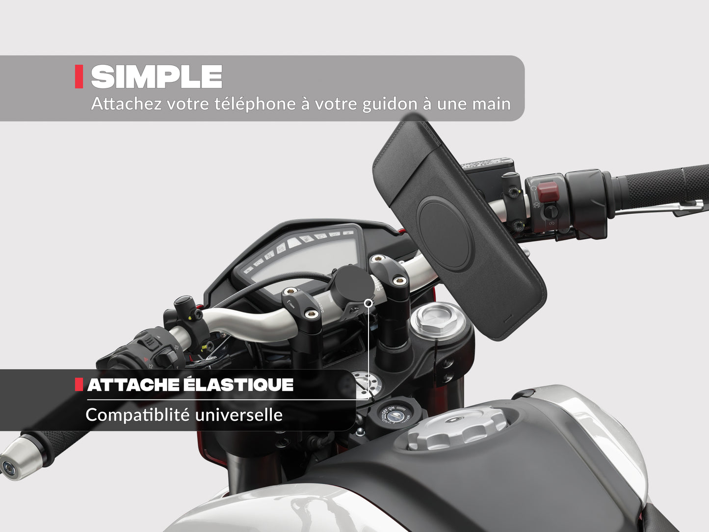 Soporte de teléfono para moto