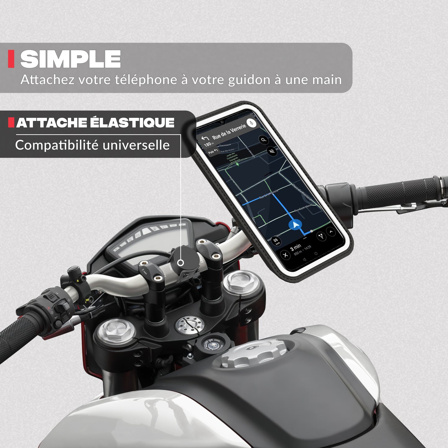Soporte de teléfono para moto