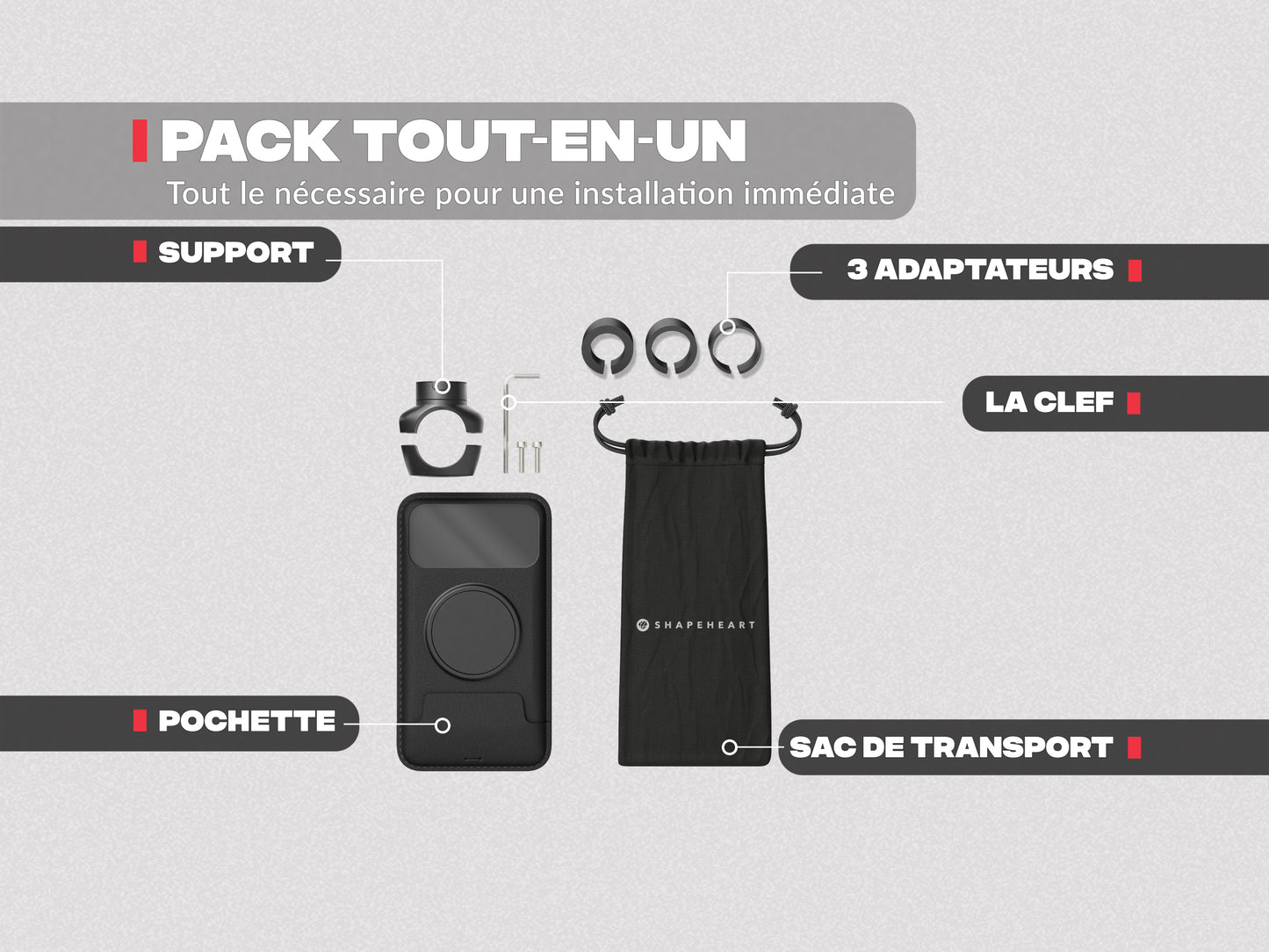 Soporte para teléfono para motocicleta PRO