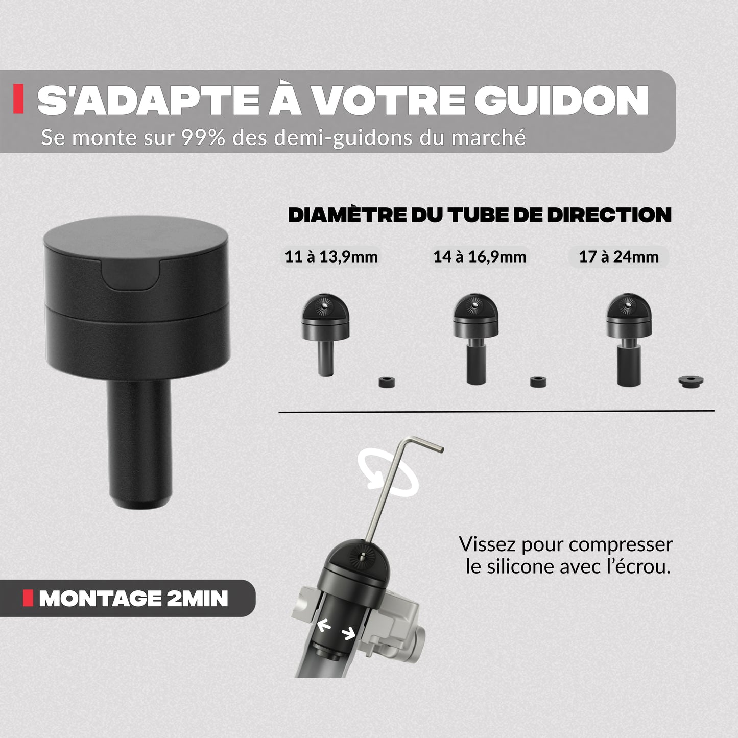 Soporte de teléfono para semimanillar de moto